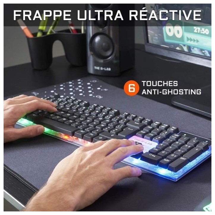Pack Gamer 4 en 1 - The G-Lab - COMBO YTTRIUM - Souris Filaire - Clavier Filaire - Tapis de Souris Pack Gamer 4 en 1 - The G-Lab - COMBO YTTRIUM - Souris Filaire - Clavier Filaire - Tapis de Souris