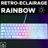 Clavier Gamer - The G-Lab - KEYZ HYDROGEN - 60% Format Compact - Rétr