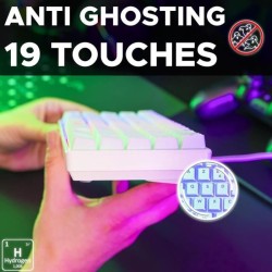 Clavier Gamer - The G-Lab - KEYZ HYDROGEN - 60% Format Compact - Rétr