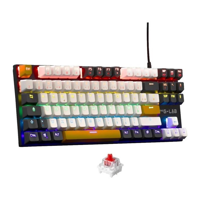 Clavier Gaming - THE G-LAB - KEYZ-MERCURY-C/FR - Mécanique - TKL - 3c Clavier Gaming - THE G-LAB - KEYZ-MERCURY-C/FR - Mécanique - TKL - 3c