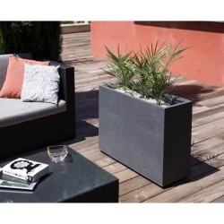 EDA Bac a fleurs Muret Loft GRAPHIT - 46 L - 78,5 x 29,5 x 60 cm - Gri
