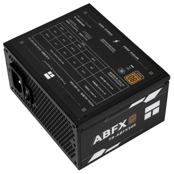 Alimentation PC non modulaire - THERMALRIGHT ABFX 500 - 80+ Bronze - Noir
