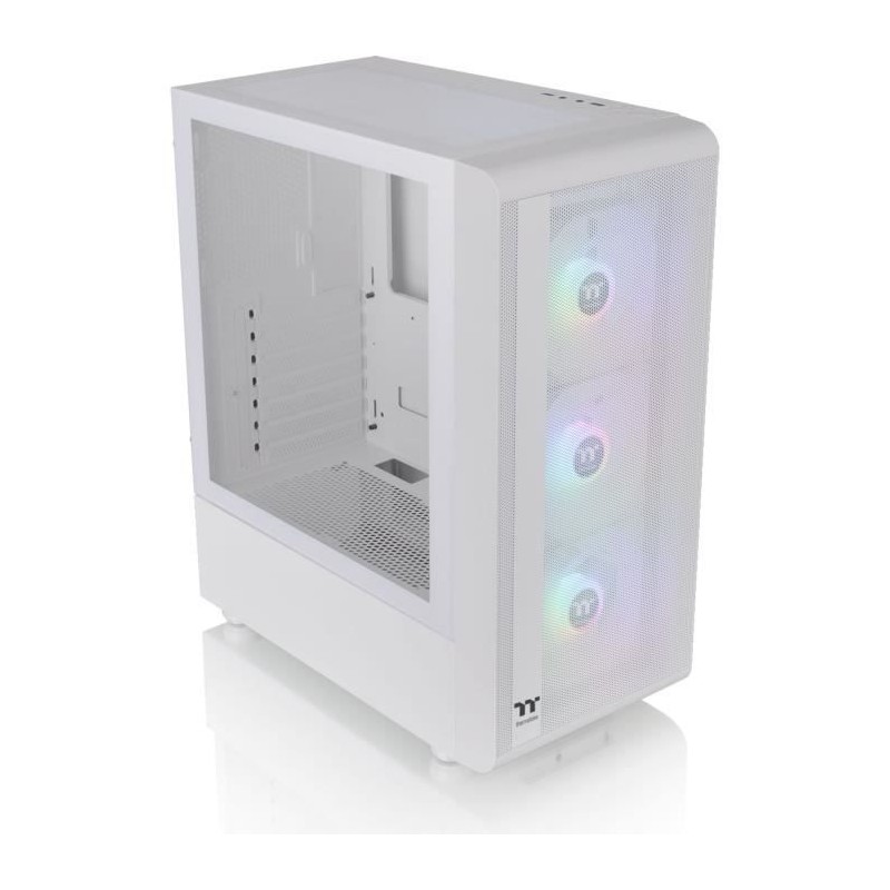 Boîtier PC Moyen Tour sans alim - THERMALTAKE S200 TG ARGB (Blanc) - Boîtier PC Moyen Tour sans alim - THERMALTAKE S200 TG ARGB (Blanc) -