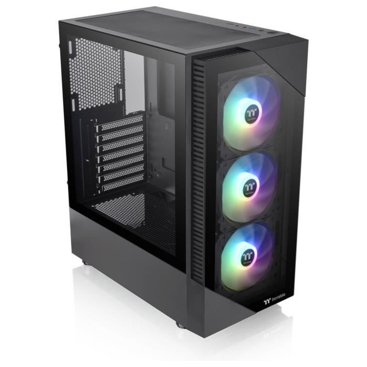 Boîtier PC Moyen Tour sans alim - THERMALTAKE View 200 TG ARGB (Noir) - ATX/Micro ATX - 3x120mm A-RGB - USB 3.0/2.0 - Verre tre Boîtier PC Moyen Tour sans alim - THERMALTAKE View 200 TG ARGB (Noir) - ATX/Micro ATX - 3x120mm A-RGB - USB 3.0/2.0 - Verre tre