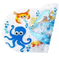 Tapis de bain - THERMOBABY - Antidérapant - Motifs d'animaux marins