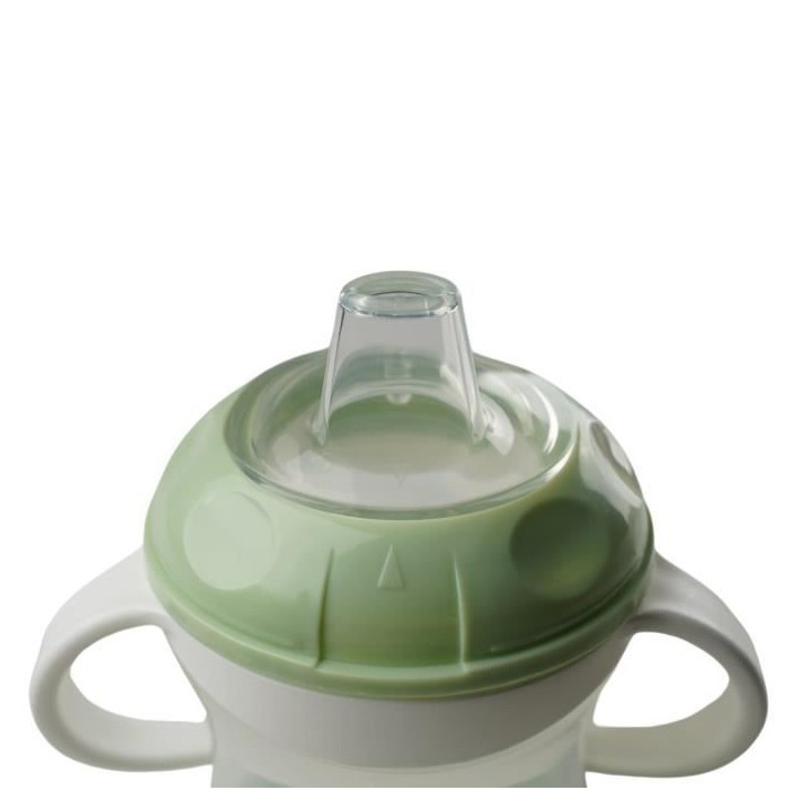 Tasse anti-fuites - THERMOBABY - Vert Céladon - 180 ml - Ergonomique et hygiénique