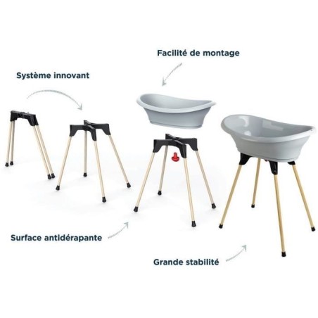 Pack bain - THERMOBABY - VASCO 9 en 1 - Gris Charme