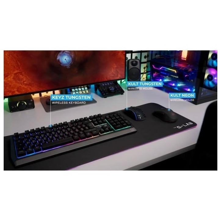 Souris Gamer sans fil - The G-Lab - KULT-KRYPTON - Noir Souris Gamer sans fil - The G-Lab - KULT-KRYPTON - Noir