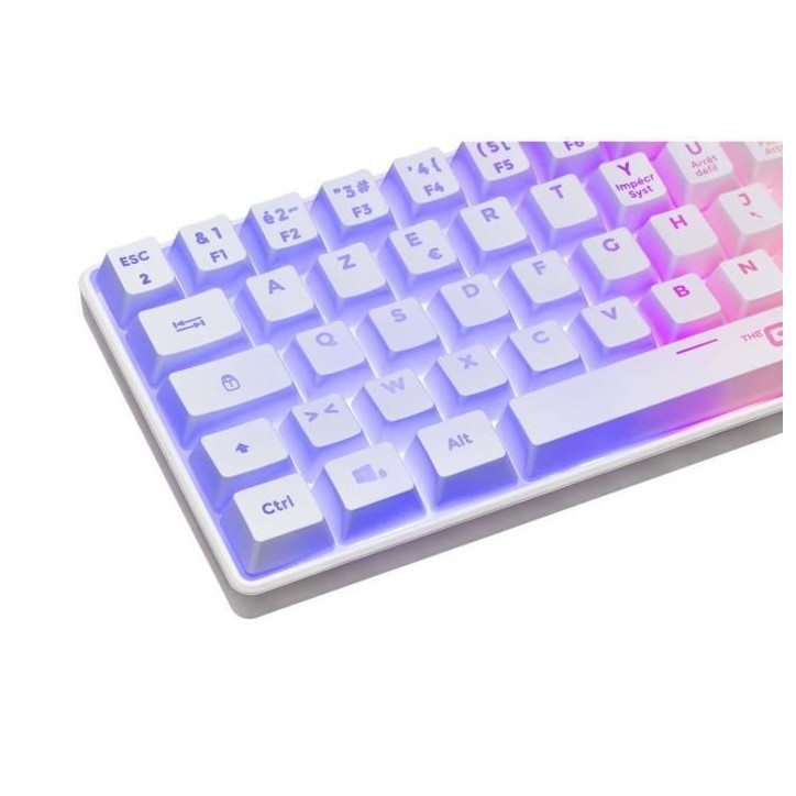 Clavier Gamer - Membrane - The G-Lab - KEYZ HYDROGEN WL - Rétroélairage arc-en-ciel - Sans fil - Semi mécanqiue - Azerty - Bl Clavier Gamer - Membrane - The G-Lab - KEYZ HYDROGEN WL - Rétroélairage arc-en-ciel - Sans fil - Semi mécanqiue - Azerty - Bl