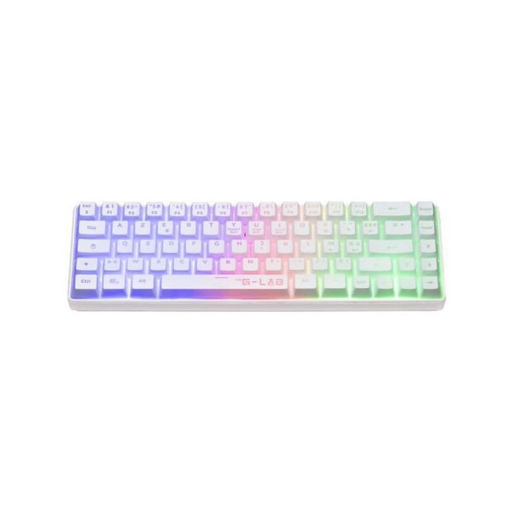 Clavier Gamer - Membrane - The G-Lab - KEYZ HYDROGEN WL - Rétroélairage arc-en-ciel - Sans fil - Semi mécanqiue - Azerty - Bl Clavier Gamer - Membrane - The G-Lab - KEYZ HYDROGEN WL - Rétroélairage arc-en-ciel - Sans fil - Semi mécanqiue - Azerty - Bl