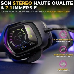 Casque Gamer Filaire - The G-Lab - KORP COBALT 7.1 - Son 7.1 Surround