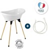 Kit baignoire VASCO Blanc Muguet : baignoire + pieds + tuyau de vidang