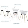 Kit baignoire VASCO Blanc Muguet : baignoire + pieds + tuyau de vidang