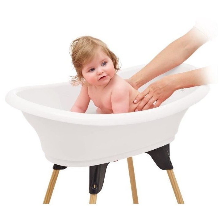 Kit baignoire VASCO Blanc Muguet : baignoire + pieds + tuyau de vidange - THERMOBABY Kit baignoire VASCO Blanc Muguet : baignoire + pieds + tuyau de vidange - THERMOBABY