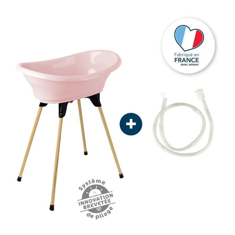 THERMOBABY KIT BAIGNOIRE VASCO Rose Poudré : baignoire + pieds + tuya THERMOBABY KIT BAIGNOIRE VASCO Rose Poudré : baignoire + pieds + tuya