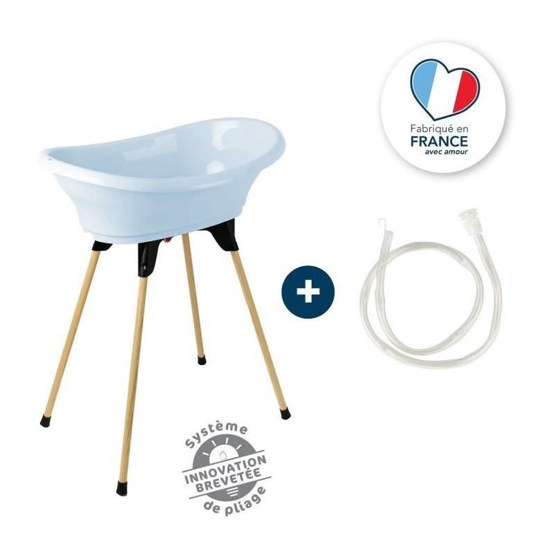 Kit baignoire VASCO Fleur Bleue - 3 en 1 - 800*500*270 - Bleu - THERMO Kit baignoire VASCO Fleur Bleue - 3 en 1 - 800*500*270 - Bleu - THERMO