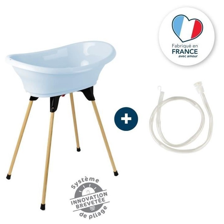 Kit baignoire VASCO Fleur Bleue - 3 en 1 - 800*500*270 - Bleu - THERMOBABY Kit baignoire VASCO Fleur Bleue - 3 en 1 - 800*500*270 - Bleu - THERMOBABY