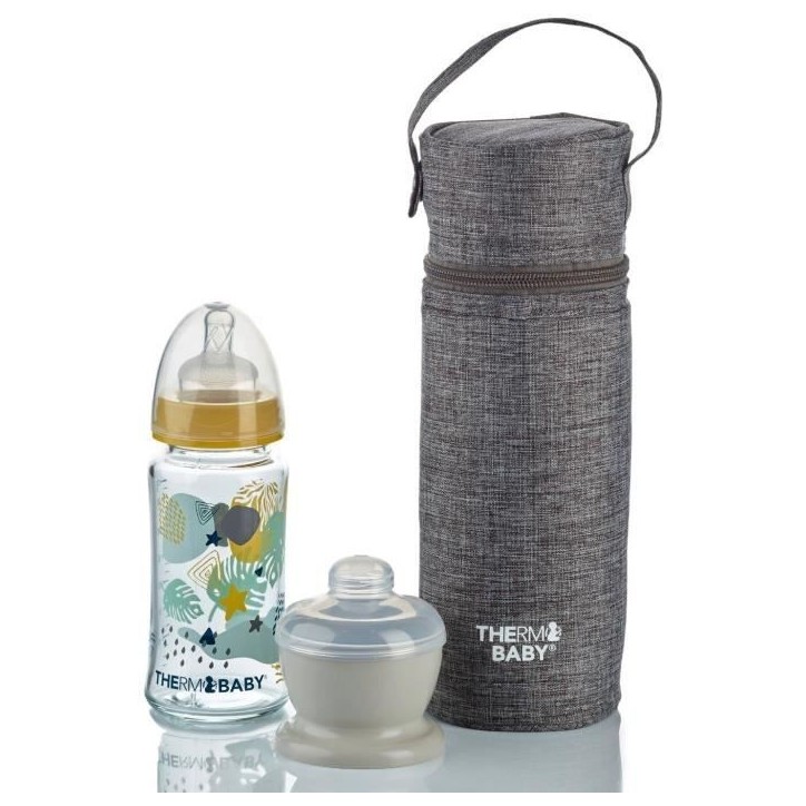 Porte biberon THERMOBABY - isotherme - gris chiné Porte biberon THERMOBABY - isotherme - gris chiné