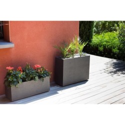 EDA Bac a fleurs Muret Loft GRAPHIT - 46 L - 78,5 x 29,5 x 60 cm - Gri