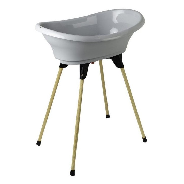 THERMOBABY Kit baignoire VASCO Gris charme : baignoire + pieds + tuyau de vidange THERMOBABY Kit baignoire VASCO Gris charme : baignoire + pieds + tuyau de vidange