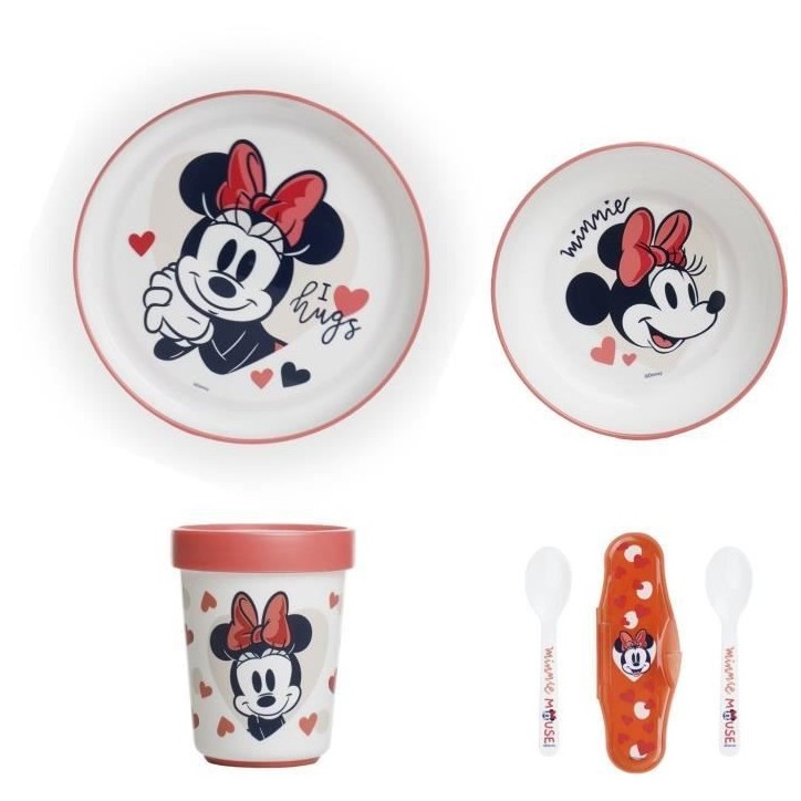 Pack repas 2eme âge THERMOBABY MINNIE - Assiette + bol + gobelet + set de 2 cuilleres Pack repas 2eme âge THERMOBABY MINNIE - Assiette + bol + gobelet + set de 2 cuilleres