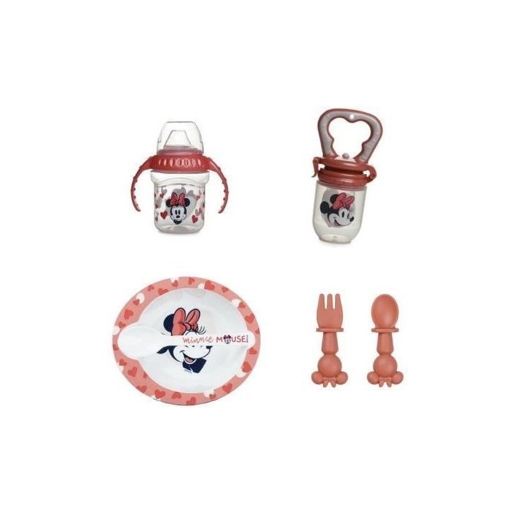 Pack repas 1er age THERMOBABY MINNIE - 1 grignoteuse + 1 bol avec cuillere + 1 tasse a poignée + Set de 2 couverts Pack repas 1er age THERMOBABY MINNIE - 1 grignoteuse + 1 bol avec cuillere + 1 tasse a poignée + Set de 2 couverts