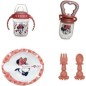 Pack repas 1er age THERMOBABY MINNIE - 1 grignoteuse + 1 bol avec cuillere + 1 tasse a poignée + Set de 2 couverts