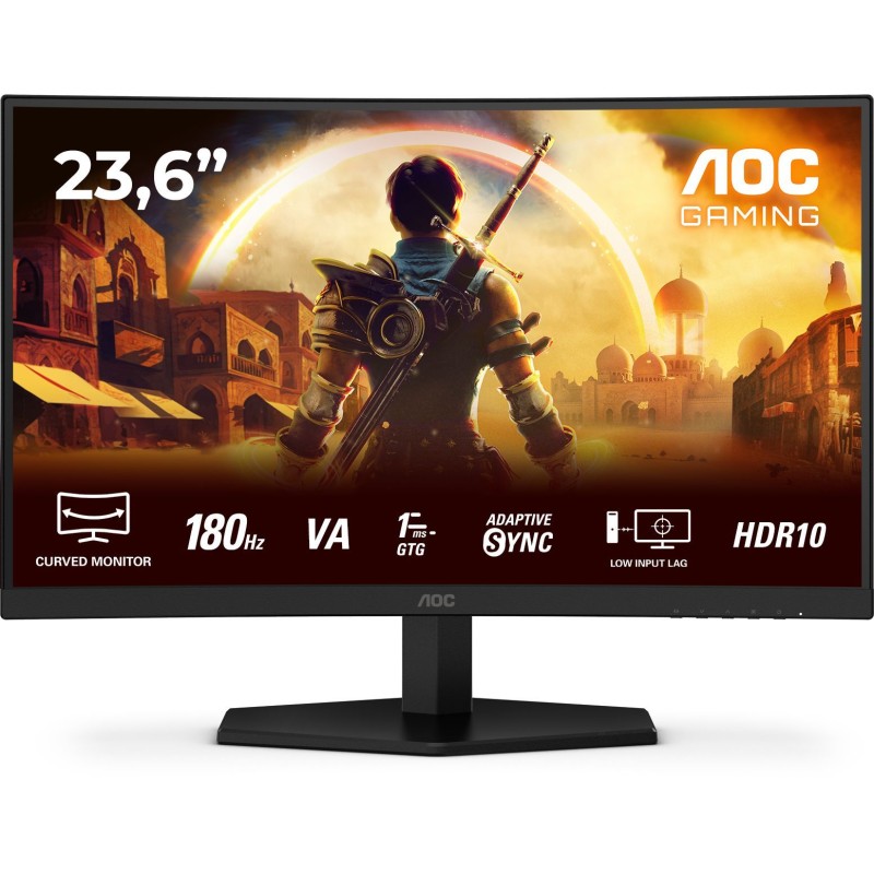 Ecran PC Gamer incurvé - AOC - 24'' - FHD - 180Hz - Dalle VA - 0,5ms Ecran PC Gamer incurvé - AOC - 24'' - FHD - 180Hz - Dalle VA - 0,5ms