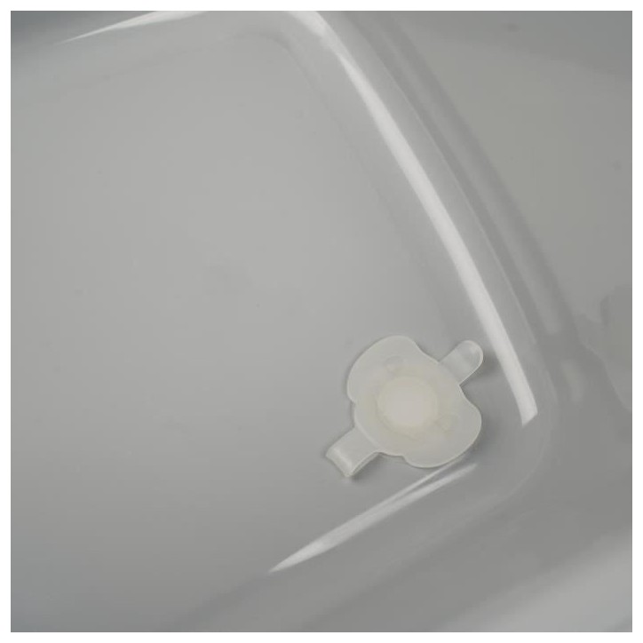 Baignoire bébé - THERMOBABY - Luxe Gris Charme - Taille adaptée - Stable et robuste - Bouchon de vidange