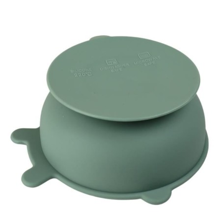 Bol ventouse - THERMOBABY - Silicone - Vert Cactus - Antidérapant et incassable