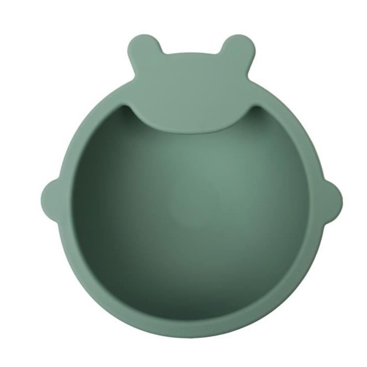 Bol ventouse - THERMOBABY - Silicone - Vert Cactus - Antidérapant et incassable