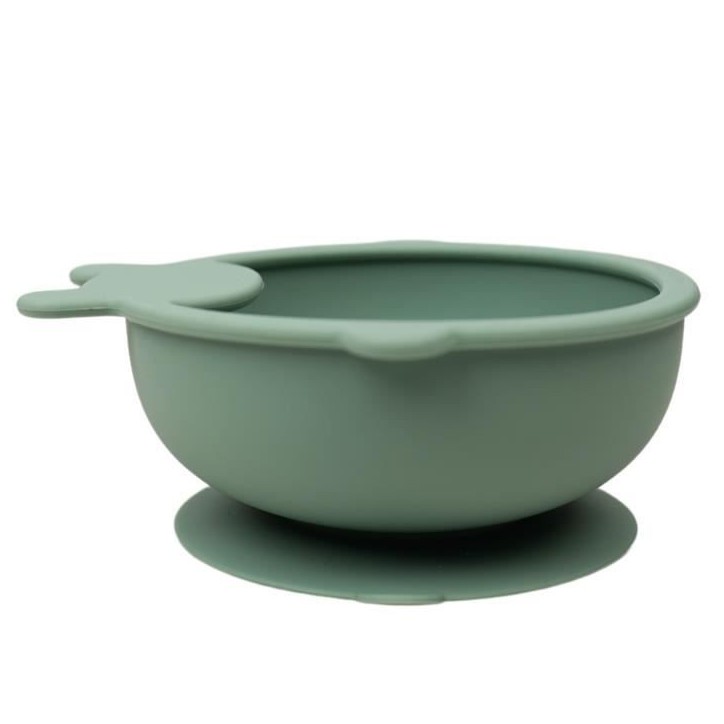 Bol ventouse - THERMOBABY - Silicone - Vert Cactus - Antidérapant et incassable