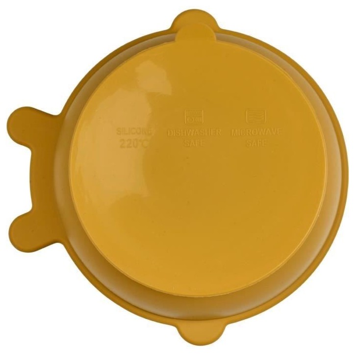 Bol Ventouse - THERMOBABY - Silicone - Jaune Miel, antidérapant et incassable