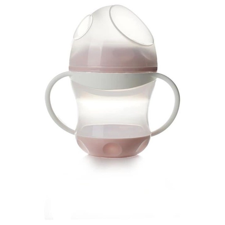 THERMOBABY Tasse anti-fuites + couv - Rose poudré THERMOBABY Tasse anti-fuites + couv - Rose poudré