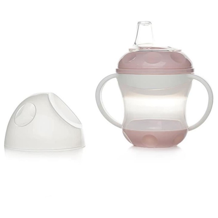 THERMOBABY Tasse anti-fuites + couv - Rose poudré THERMOBABY Tasse anti-fuites + couv - Rose poudré