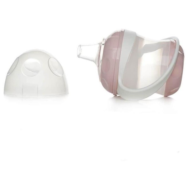 THERMOBABY Tasse anti-fuites + couv - Rose poudré THERMOBABY Tasse anti-fuites + couv - Rose poudré