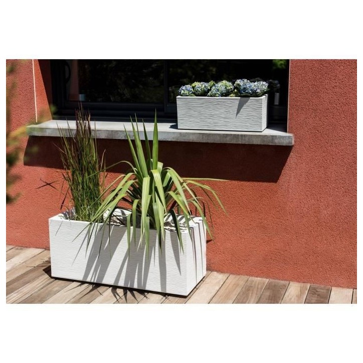 EDA Balconniere GRAPHIT UP - 25 L - 59 x 19,5 x 22,8 cm - Blanc cérusé
