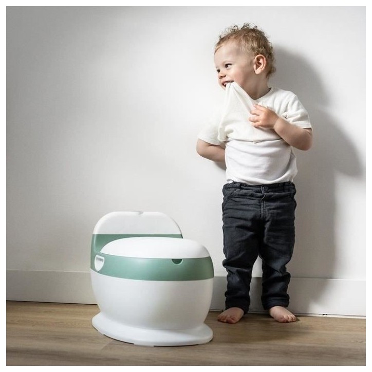Mini toilette - THERMOBABY - Vert Sauge - Confortable avec bruit de chasse d'eau