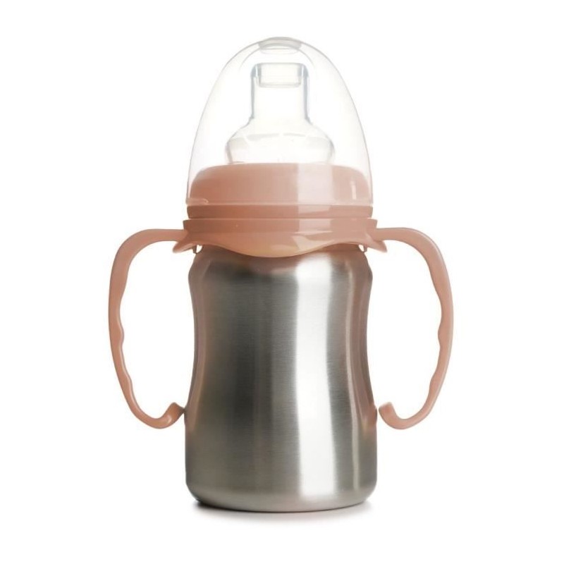 Tasse d'apprentissage - THERMOBABY - Inox - 180 ml - Peche - Ergonomiq Tasse d'apprentissage - THERMOBABY - Inox - 180 ml - Peche - Ergonomiq