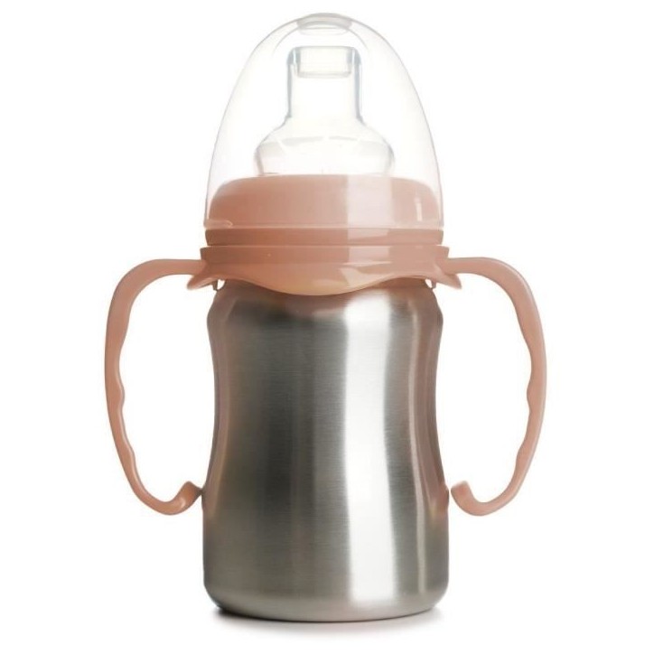 Tasse d'apprentissage - THERMOBABY - Inox - 180 ml - Peche - Ergonomique et anti-fuites Tasse d'apprentissage - THERMOBABY - Inox - 180 ml - Peche - Ergonomique et anti-fuites