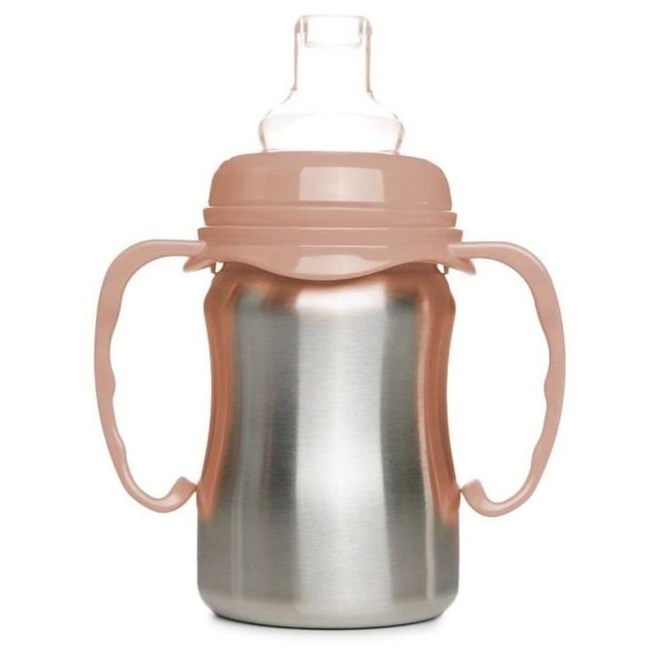 Tasse d'apprentissage - THERMOBABY - Inox - 180 ml - Peche - Ergonomique et anti-fuites Tasse d'apprentissage - THERMOBABY - Inox - 180 ml - Peche - Ergonomique et anti-fuites