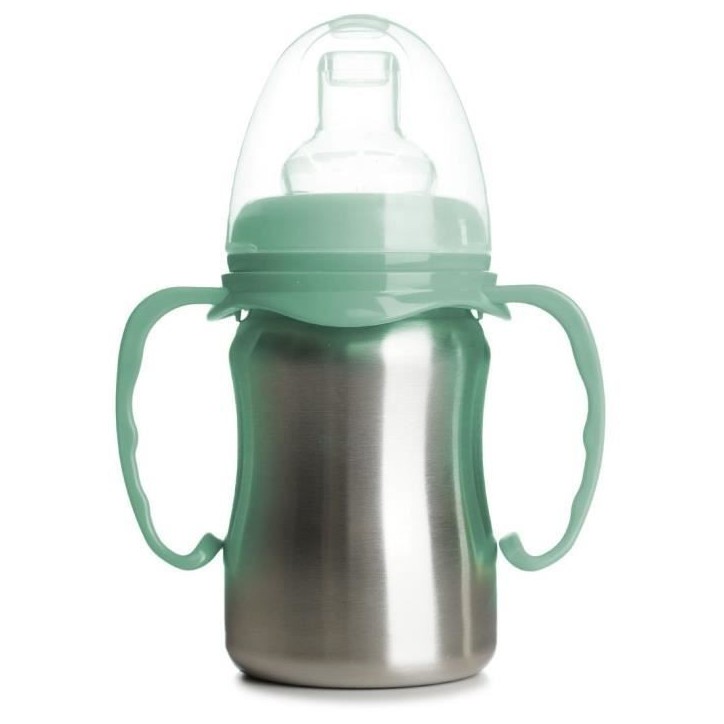 Tasse d'apprentissage - THERMOBABY - Inox - 180 ml - Vert Cactus - Ergonomique et anti-fuites Tasse d'apprentissage - THERMOBABY - Inox - 180 ml - Vert Cactus - Ergonomique et anti-fuites