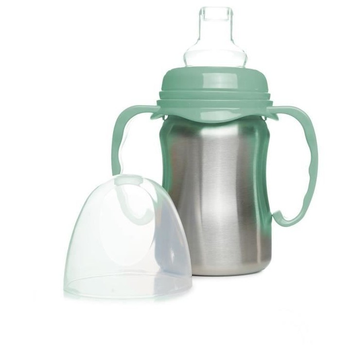 Tasse d'apprentissage - THERMOBABY - Inox - 180 ml - Vert Cactus - Ergonomique et anti-fuites Tasse d'apprentissage - THERMOBABY - Inox - 180 ml - Vert Cactus - Ergonomique et anti-fuites