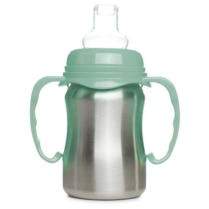 Tasse d'apprentissage - THERMOBABY - Inox - 180 ml - Vert Cactus - Ergonomique et anti-fuites Tasse d'apprentissage - THERMOBABY - Inox - 180 ml - Vert Cactus - Ergonomique et anti-fuites