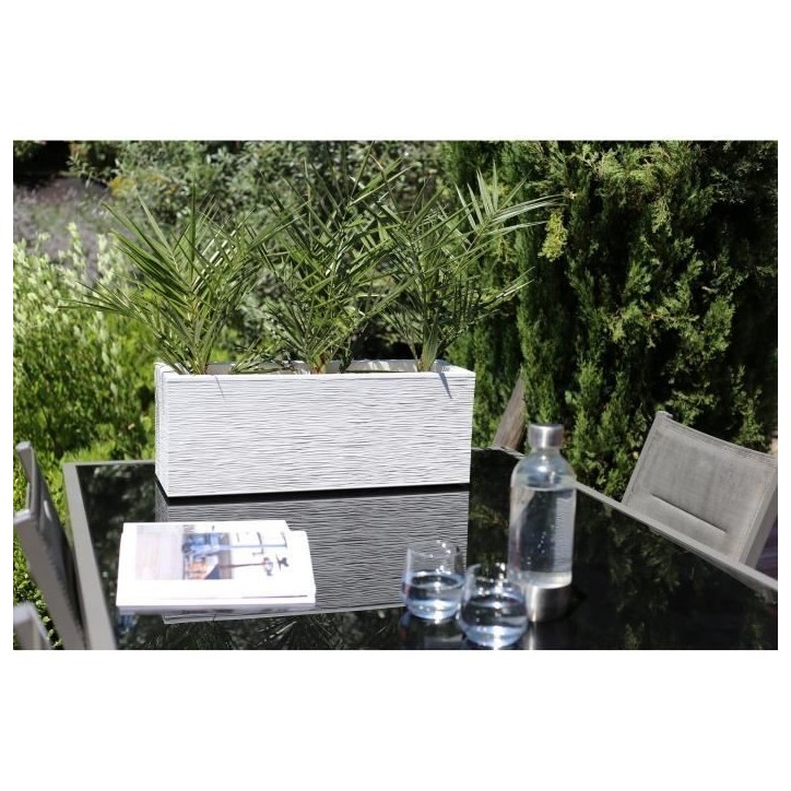 EDA Balconniere GRAPHIT UP - 25 L - 59 x 19,5 x 22,8 cm - Blanc cérusé