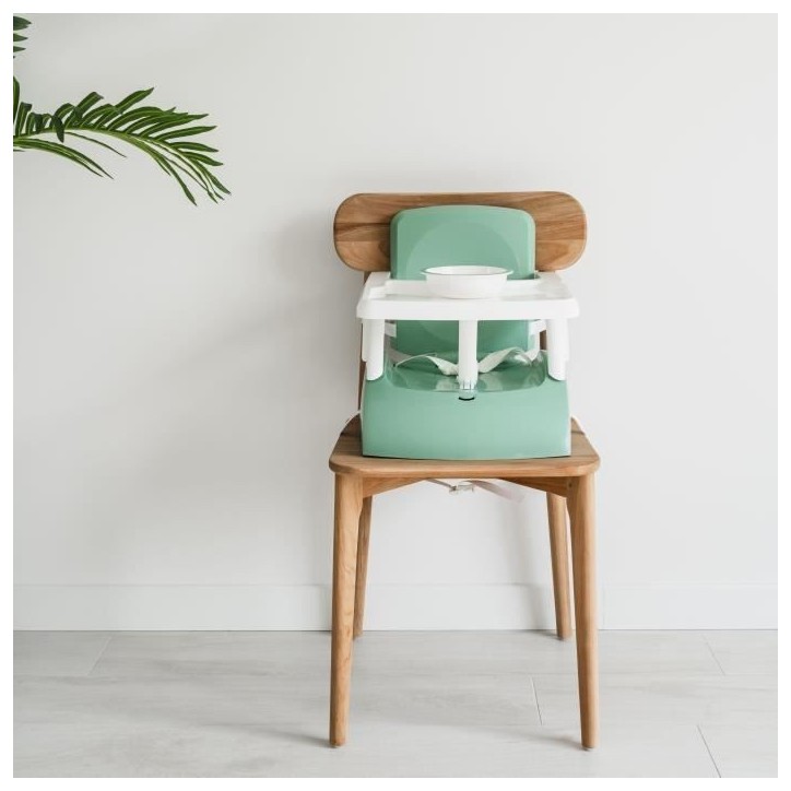 Rehausseur de chaise - THERMOBABY - GUSTO 2-en-1 - Vert Sauge - Evolutif et transportable Rehausseur de chaise - THERMOBABY - GUSTO 2-en-1 - Vert Sauge - Evolutif et transportable