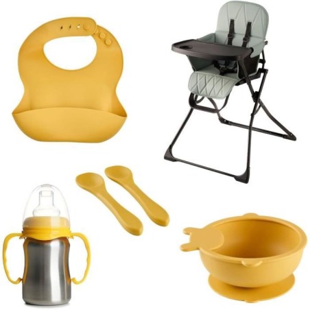 Pack chaise haute pliable - THERMOBABY - HANDY - Kit repas complet et