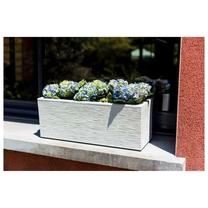 EDA Balconniere GRAPHIT UP - 25 L - 59 x 19,5 x 22,8 cm - Blanc cérusé