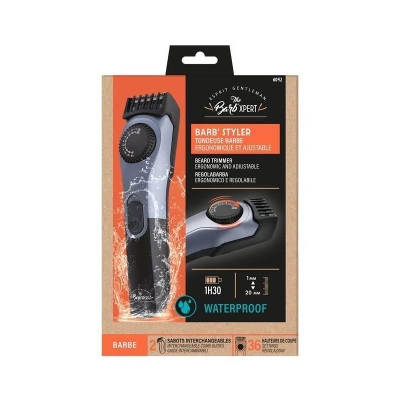 Tondeuse barbe sur batterie THE BARB' XPERT 6042 - Batterie Lithium - Tondeuse barbe sur batterie THE BARB' XPERT 6042 - Batterie Lithium -