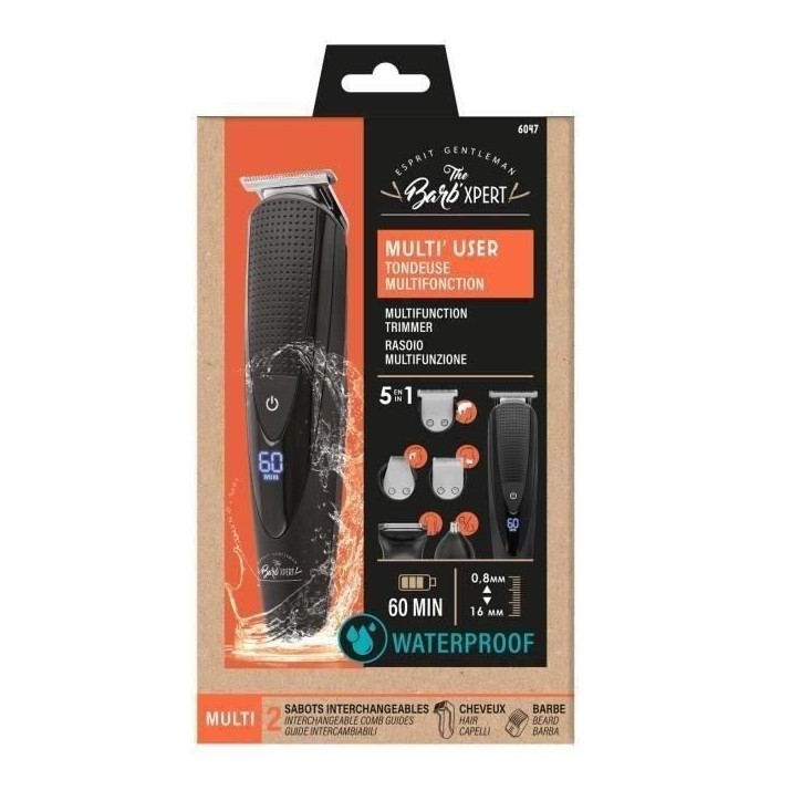 Tondeuse 5 en 1 THE BARB' XPERT 6047 - Multifonction - Avec rasoir a grilles pour barbe Tondeuse 5 en 1 THE BARB' XPERT 6047 - Multifonction - Avec rasoir a grilles pour barbe